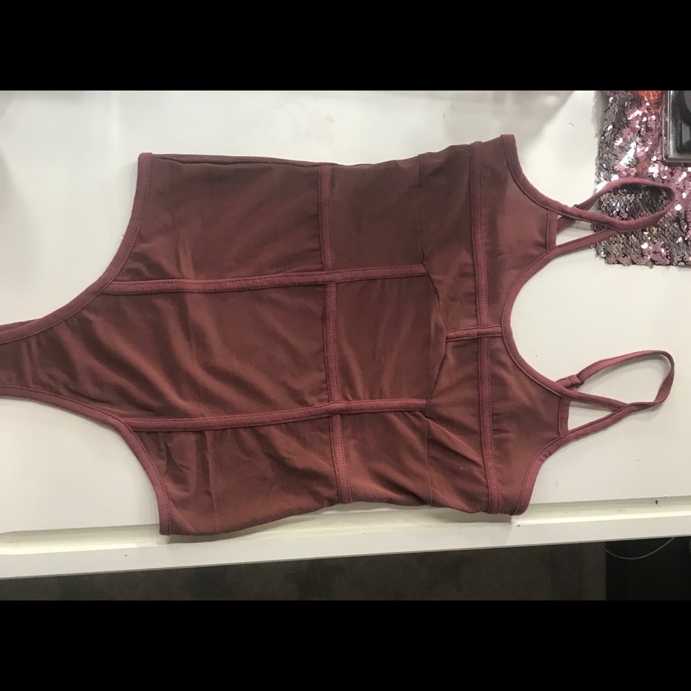 Mauve body suit